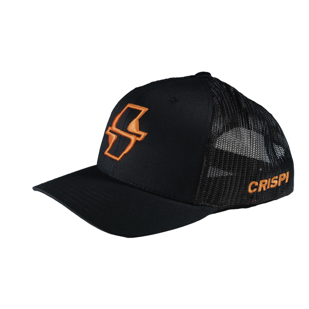 Chapeaux Crispi Black Mesh-Back Noir Orange | 627593-GDY