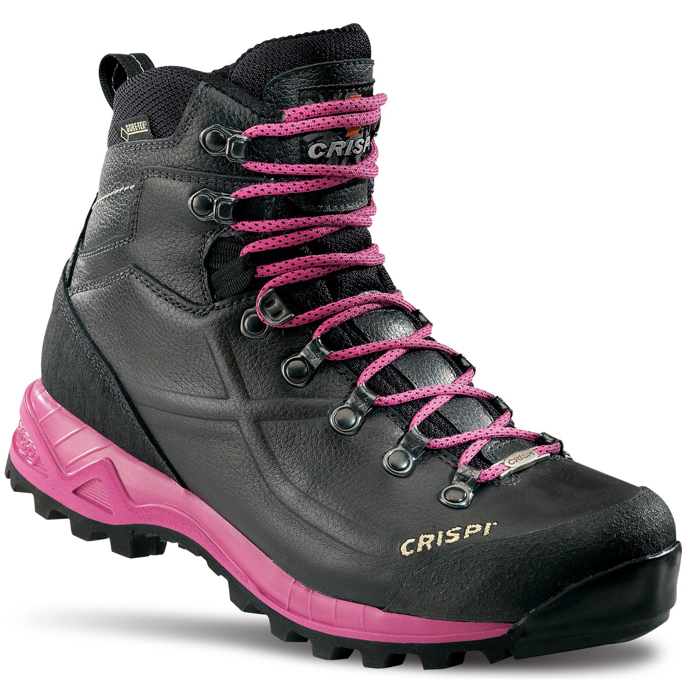 Chaussure Montagne Crispi Valdres Noir Orange | 703629-FKN