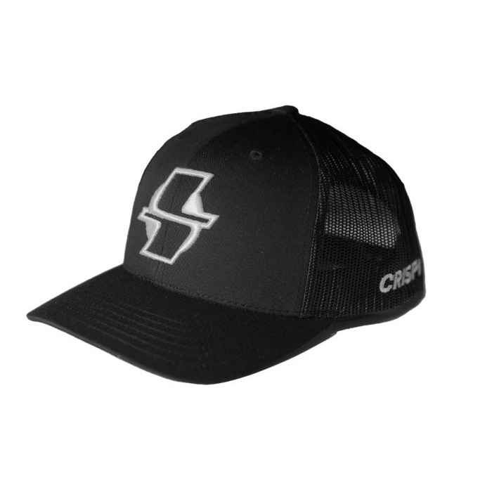 Chapeaux Crispi Black Mesh-Back Noir Blanche | 527968-YZC