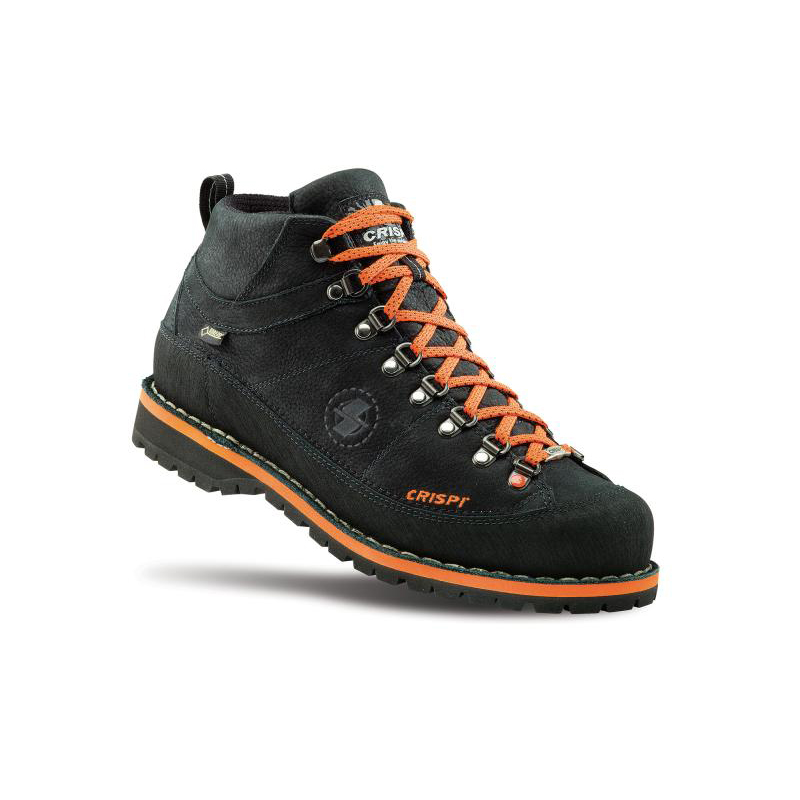Chaussure Montagne Crispi Monaco Premium GTX Noir Orange | 025671-GSZ